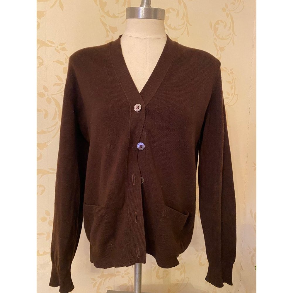 Vintage Lyle & Scott 100% Pure Cashmere Cardigan Sweater